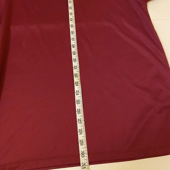 Men's Nike Dri Fit Polo Shirt Short Sleeve Size Large Burgundy & White EUC - Picture 10 of 10